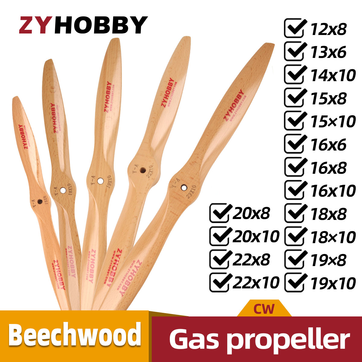 Propeller Balancer Tool - 1 Adet Ahşap Pervane CW Pervane