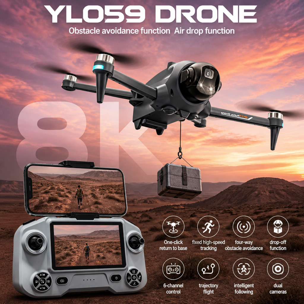 Drone Rc Race - YENİ YL059 Drone GPS Otomatik Dönüş