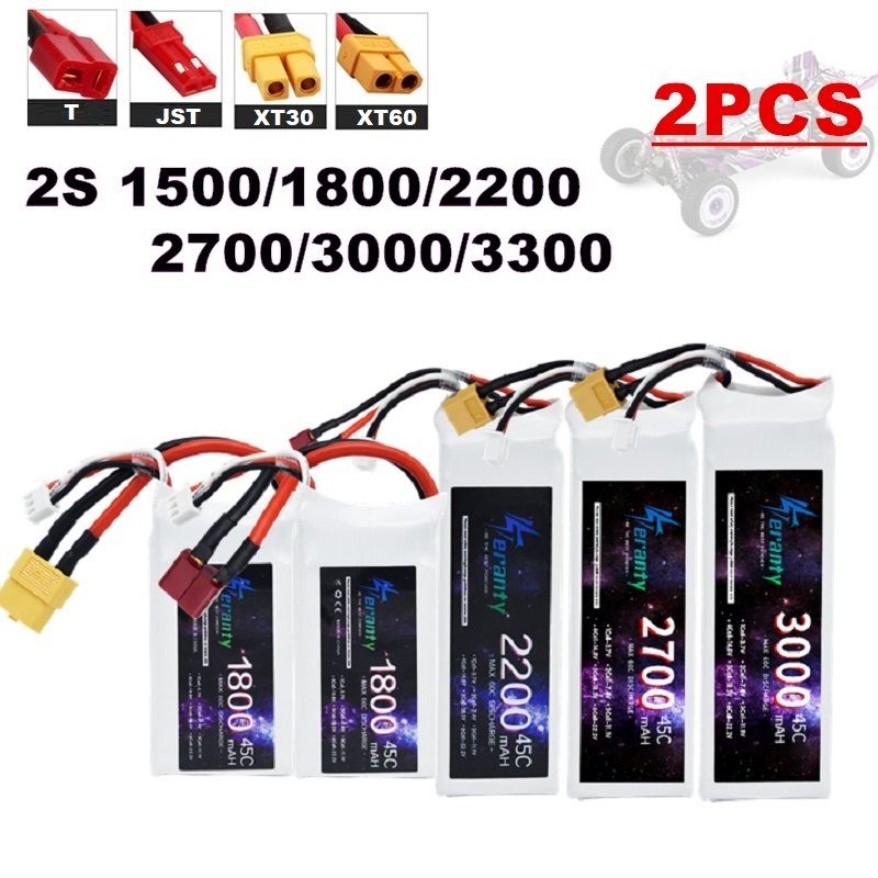 Drone Rc Race - 2 adet 7.4V Lipo 2S pil