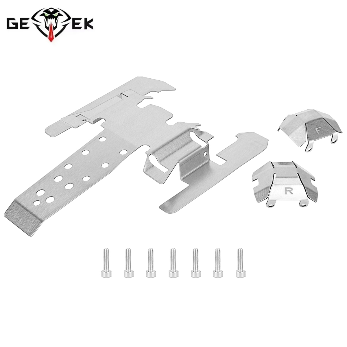 Rc Car Body Shell - Paslanmaz Çelik Kızak Plakası Şasi Zırh