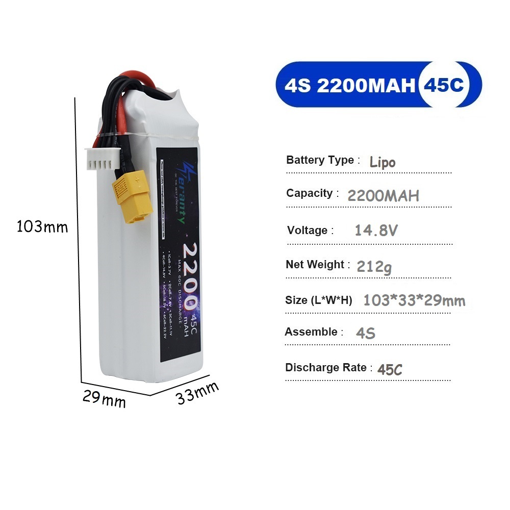 4S LiPo Pil 14.8V 1500mah 1800 - Drone Rc Race incelemesi ve fiyatı