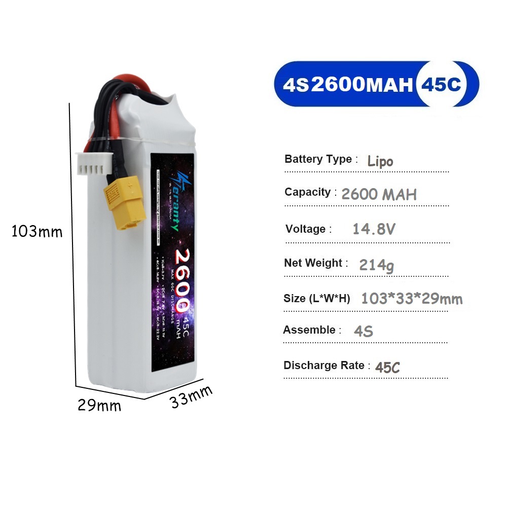4S LiPo Pil 14.8V 1500mah 1800 - Drone Rc Race incelemesi ve fiyatı