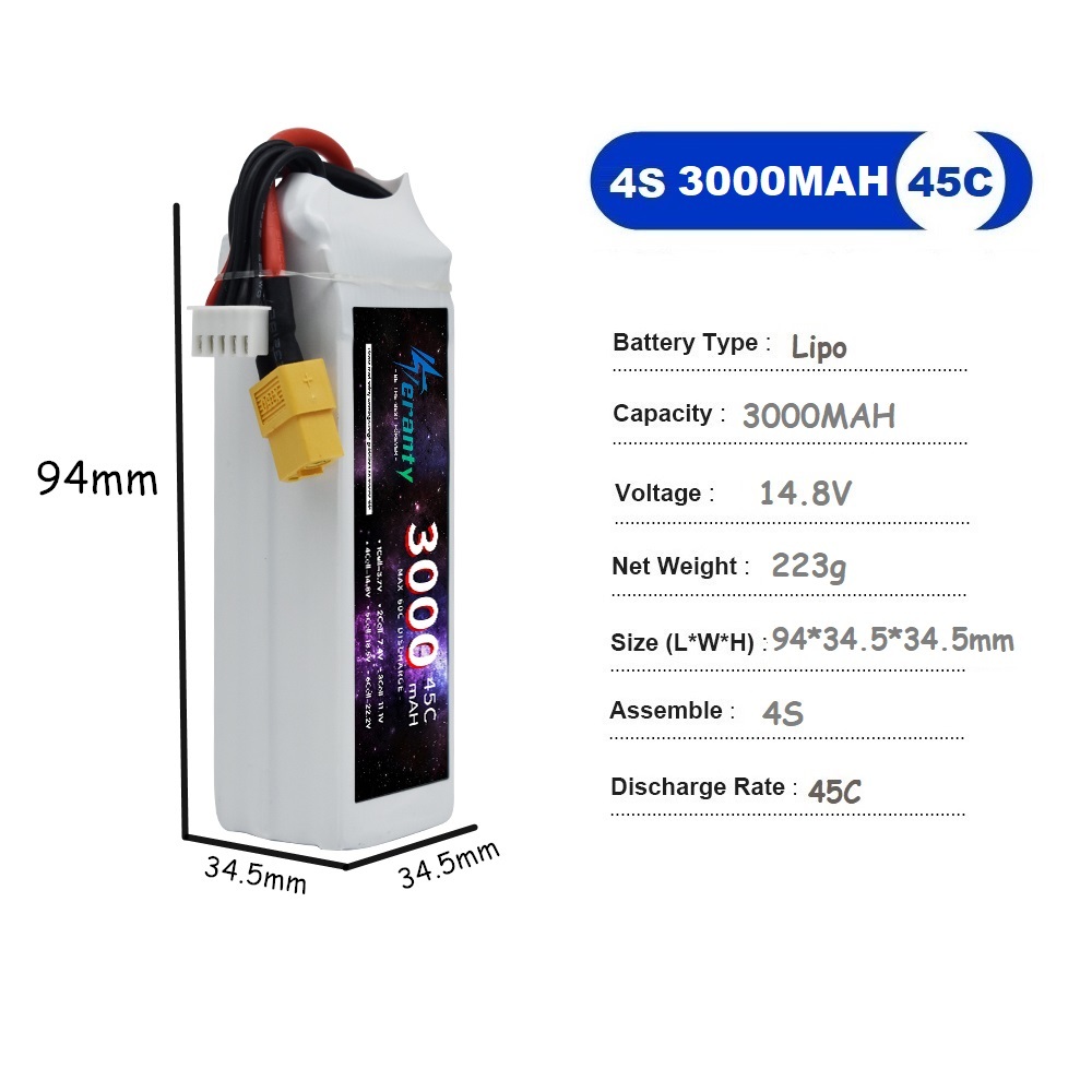 4S LiPo Pil 14.8V 1500mah 1800 - Drone Rc Race incelemesi ve fiyatı