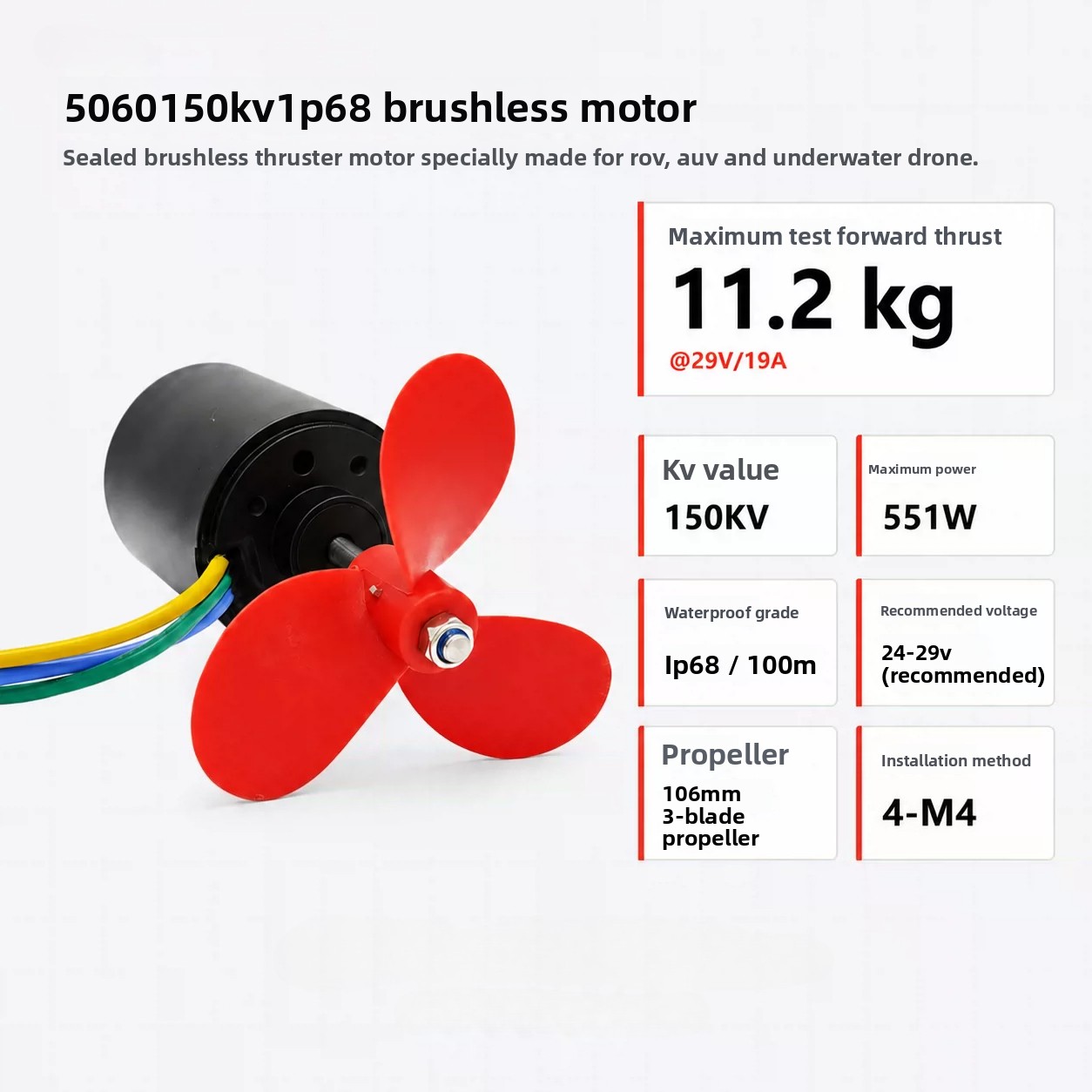 A5060 Su Geçirmez Fırçasız Mot - Rc Boat Brushless Motor incelemesi ve fiyatı