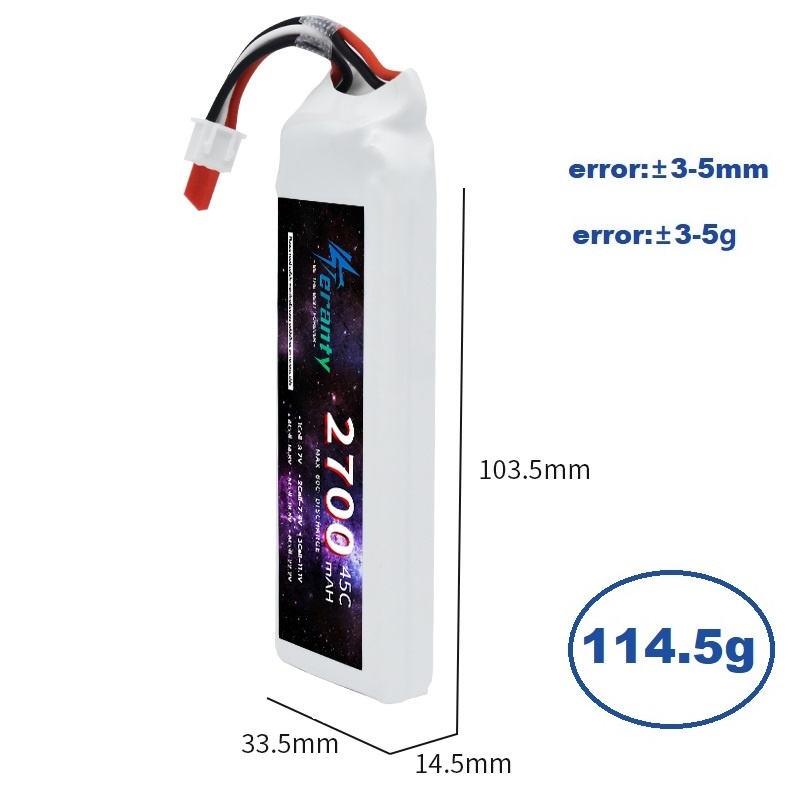 1/3 adet 2S 7.4V Lipo pil 2700 - Drone Rc Race incelemesi ve fiyatı