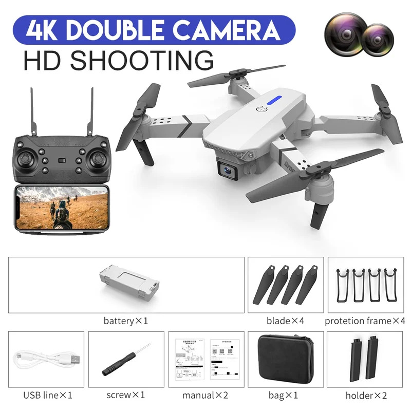 E88 Pro Akıllı Katlanabilir Dr - Drone Rc Team City incelemesi ve fiyatı