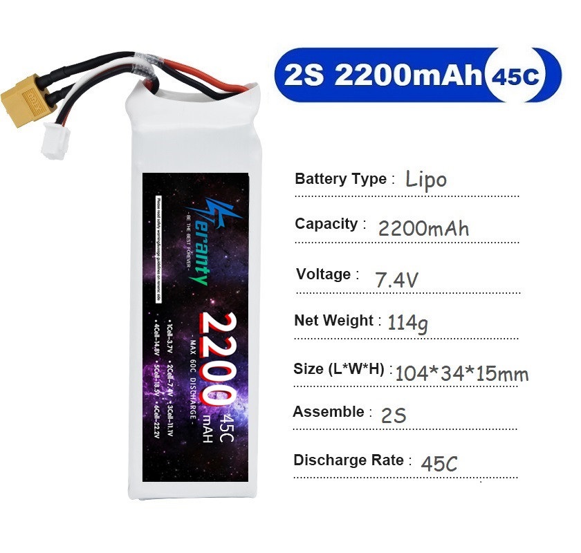2 adet 7.4V Lipo 2S pil 1500ma - Drone Rc Race incelemesi ve fiyatı