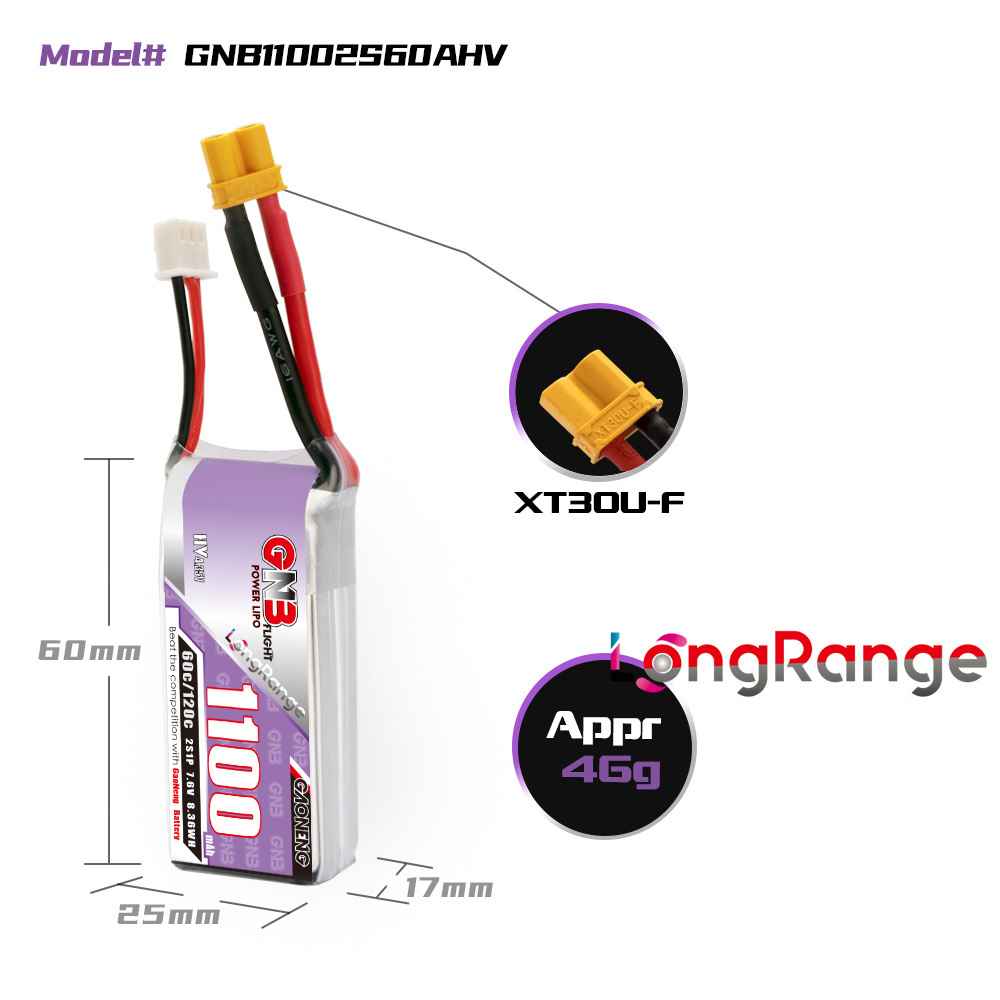 GNB 1100 mAh 2 S 3 S 4 S 6 S 6 - Drone Rc Race incelemesi ve fiyatı
